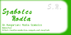 szabolcs modla business card